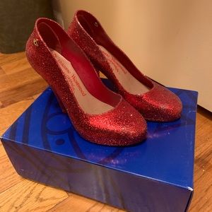 NIB Vivienne Westwood x Melissa Glitter Heels